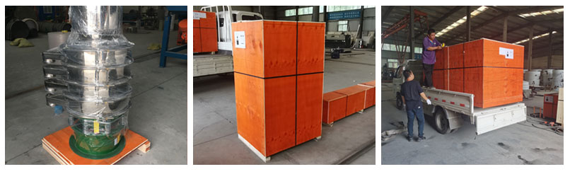 全不銹鋼振動篩包裝，裝箱，裝車。