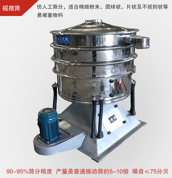 搖擺篩仿照人工篩分，可滿足高精度、高產(chǎn)量篩分要求