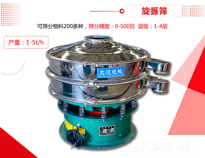 旋振篩可以特殊定制有：材質(zhì)方面包括：碳鋼，不銹鋼，全不銹鋼層級方面包括：單層，雙層，三層，四層等