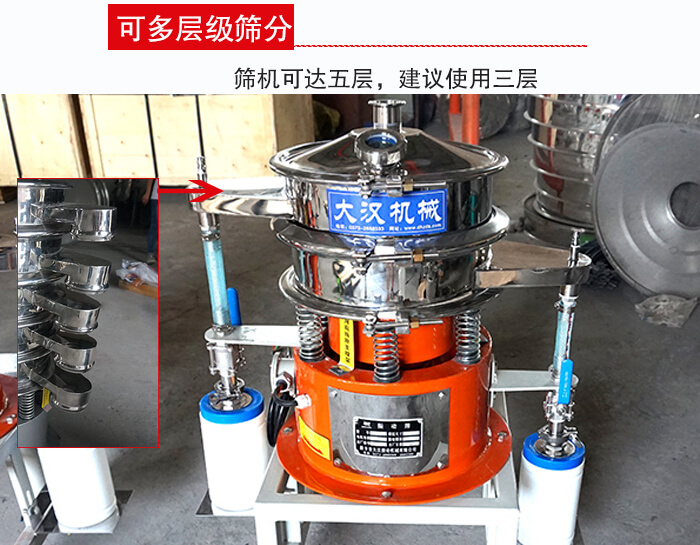 氣體波阿虎振動(dòng)篩篩機(jī)可達(dá)五層，三層較為常用